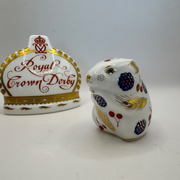 Royal Crown Derby Harvest Mouse 1986 Bone China Paperweight Figurine - Picture 3 of 11